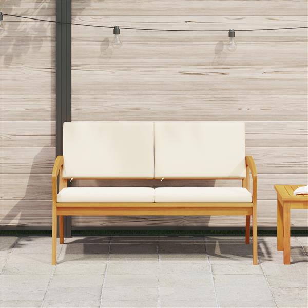 Grote foto vidaxl tuinbank met kussens 115x70x72 cm massief acaciahout tuin en terras tuinmeubelen