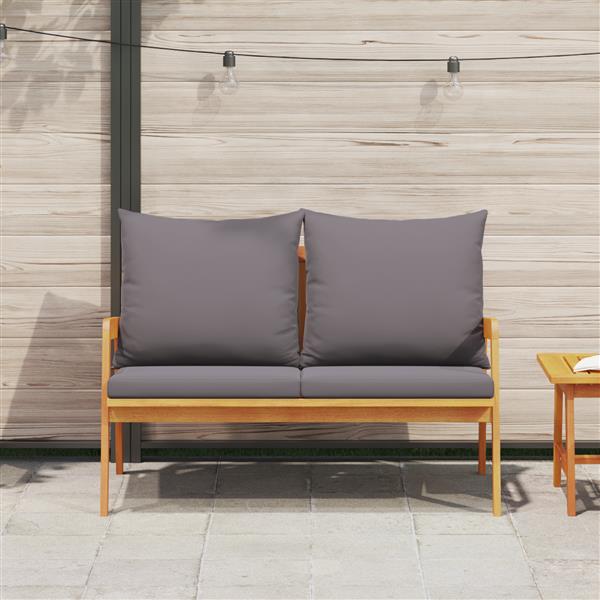 Grote foto vidaxl tuinbank met kussens 115x65x71 cm massief acaciahout tuin en terras tuinmeubelen