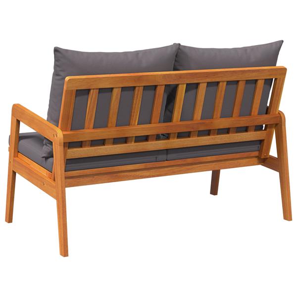 Grote foto vidaxl tuinbank met kussens 115x65x71 cm massief acaciahout tuin en terras tuinmeubelen