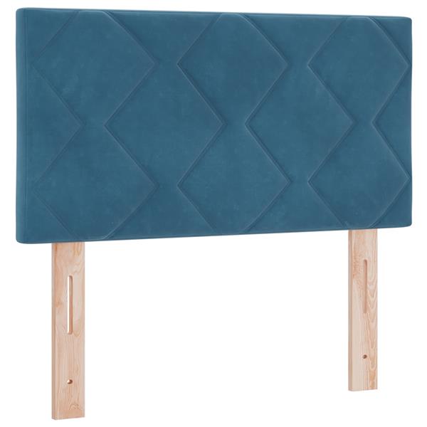 Grote foto vidaxl hoofdbord met ruitjes 80 cm fluweel donkerblauw antiek en kunst stoelen en banken