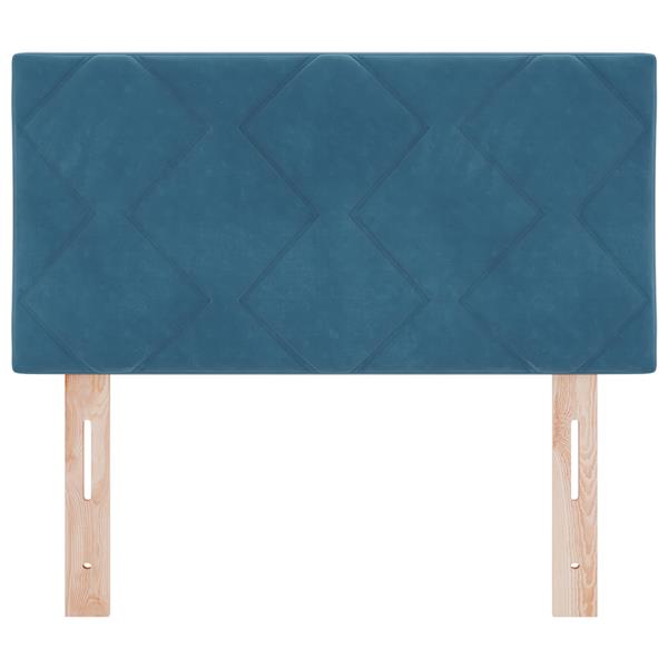 Grote foto vidaxl hoofdbord met ruitjes 80 cm fluweel donkerblauw antiek en kunst stoelen en banken
