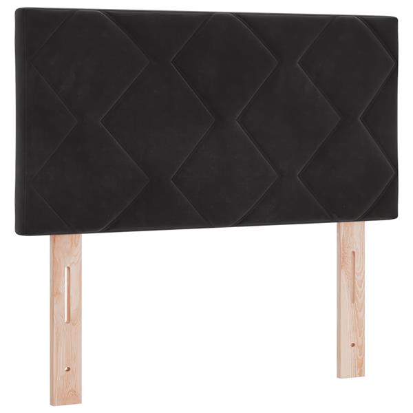 Grote foto vidaxl hoofdbord met ruitjes 80 cm fluweel zwart antiek en kunst stoelen en banken