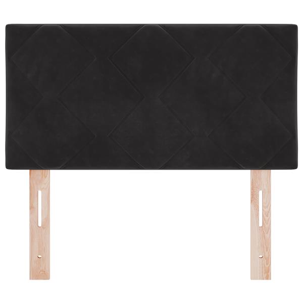 Grote foto vidaxl hoofdbord met ruitjes 80 cm fluweel zwart antiek en kunst stoelen en banken