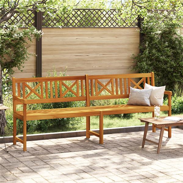 Grote foto vidaxl tuinbank 220x56x90 cm massief hout acacia tuin en terras tuinmeubelen