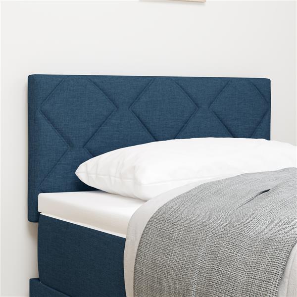 Grote foto vidaxl hoofdbord met ruitjes 80 cm stof blauw antiek en kunst stoelen en banken