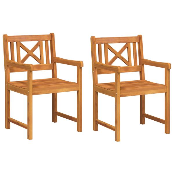 Grote foto vidaxl tuinstoelen 2 stuks 56x56x90 cm massief hout acacia tuin en terras tuinmeubelen