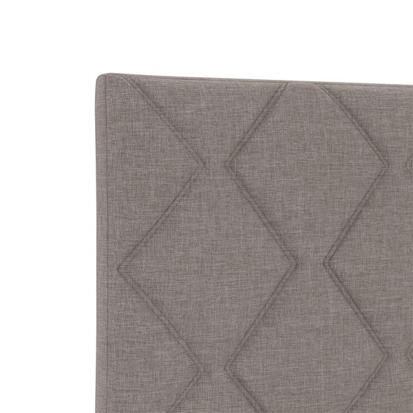 Grote foto vidaxl hoofdbord met ruitjes 80 cm stof taupe antiek en kunst stoelen en banken
