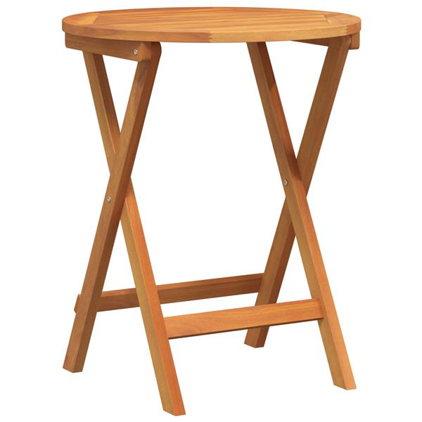 Grote foto vidaxl 3 delige opvouwbare bistro set met kussens massief hout acacia tuin en terras tuinmeubelen