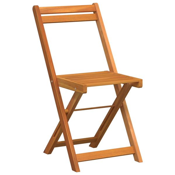 Grote foto vidaxl 3 delige opvouwbare bistro set massief hout acacia tuin en terras tuinmeubelen