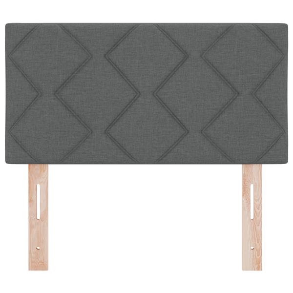 Grote foto vidaxl hoofdbord met ruitjes 80 cm stof donkergrijs antiek en kunst stoelen en banken