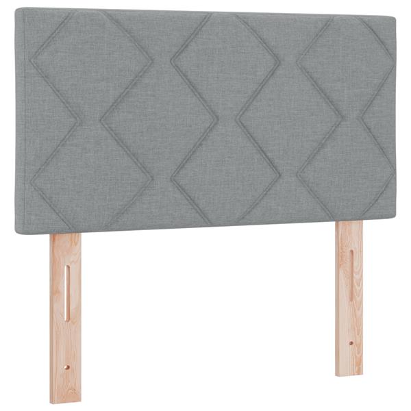 Grote foto vidaxl hoofdborrd met met ruitjes 80 cm stof lichtgrijs antiek en kunst stoelen en banken