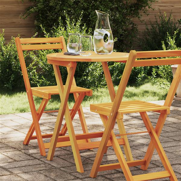 Grote foto vidaxl vouwbare tuin tafel rond 60x72 cm massief acaciahout tuin en terras tuinmeubelen