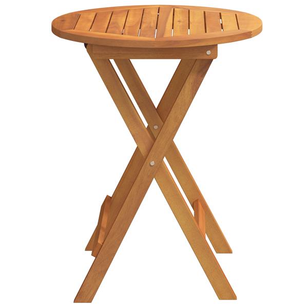 Grote foto vidaxl vouwbare tuin tafel rond 60x72 cm massief acaciahout tuin en terras tuinmeubelen