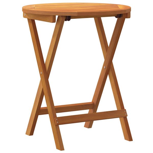 Grote foto vidaxl vouwbare tuin tafel rond 60x72 cm massief acaciahout tuin en terras tuinmeubelen