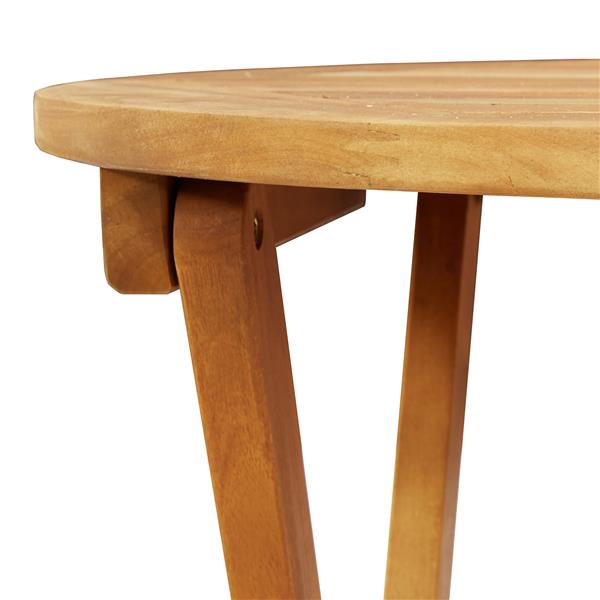 Grote foto vidaxl vouwbare tuin tafel rond 60x72 cm massief acaciahout tuin en terras tuinmeubelen
