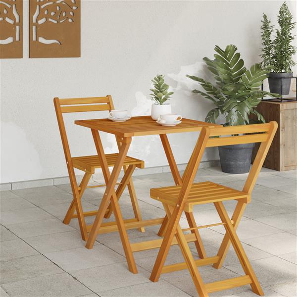 Grote foto vidaxl opvouwbare tuintafel vierkant 60x60x72 cm massief acaciahout tuin en terras tuinmeubelen