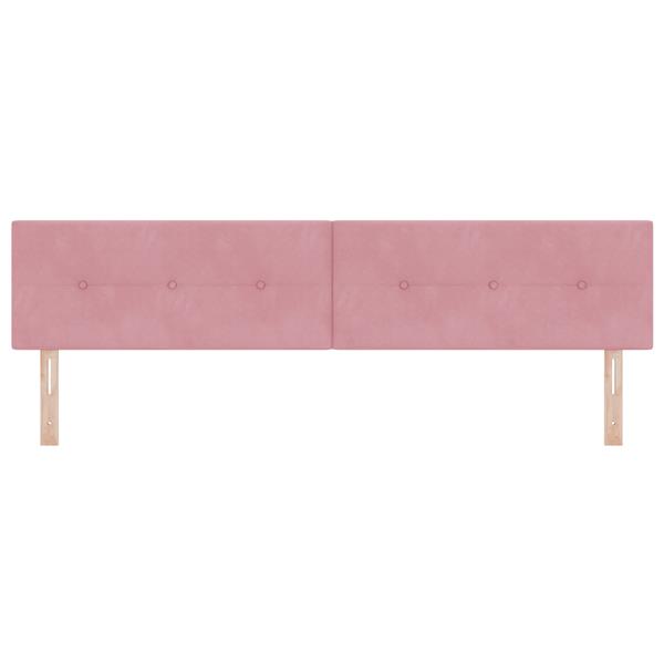 Grote foto vidaxl hoofdbord met knopen 200 cm fluweel roze antiek en kunst stoelen en banken