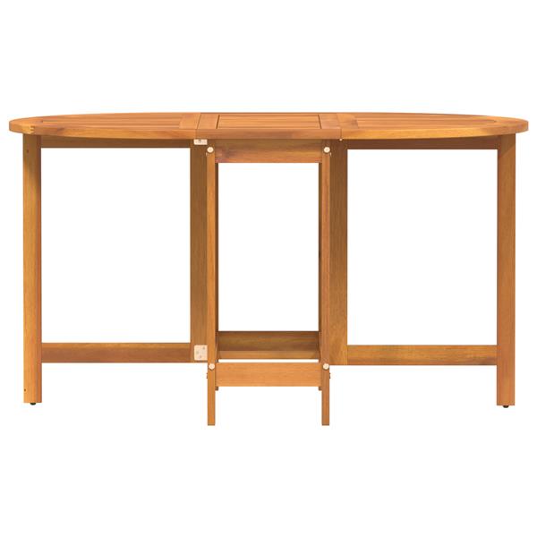 Grote foto vidaxl tuintafel vlinder inklapbaar ovaal 110x60x72 cm acaciahout tuin en terras tuinmeubelen