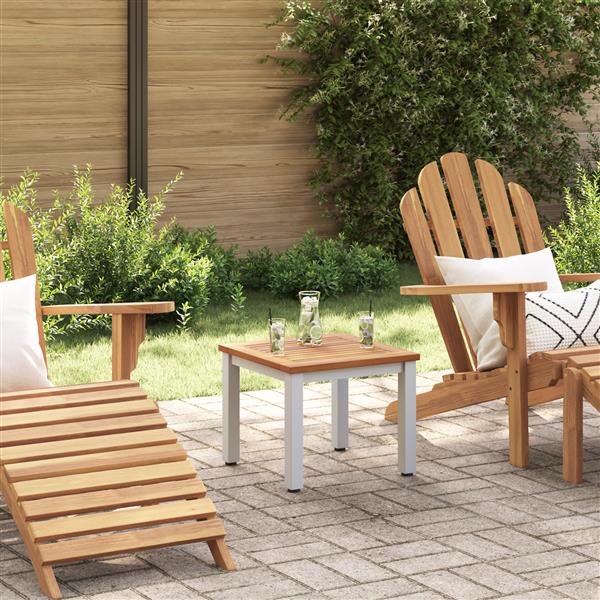 Grote foto vidaxl tuin tafeltje 45x45x38 cm massief acaciahout tuin en terras tuinmeubelen