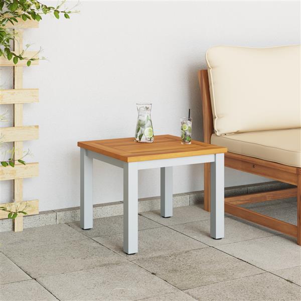 Grote foto vidaxl tuin tafeltje 45x45x38 cm massief acaciahout tuin en terras tuinmeubelen