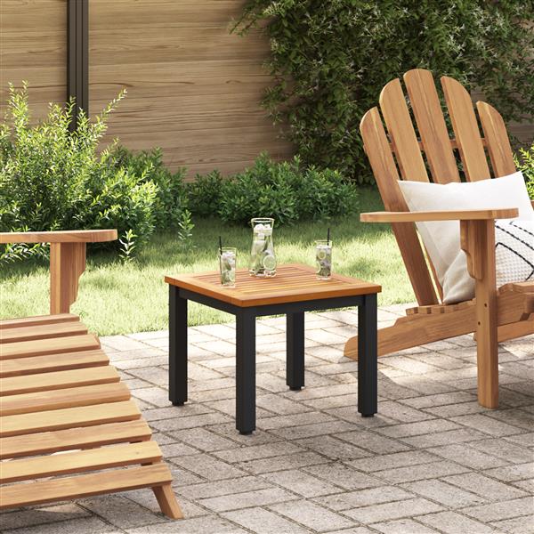 Grote foto vidaxl tuin bijzettafel 45x45x38 cm van massief acaciahout tuin en terras tuinmeubelen