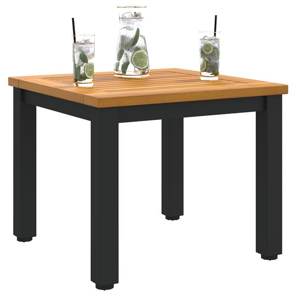 Grote foto vidaxl tuin bijzettafel 45x45x38 cm van massief acaciahout tuin en terras tuinmeubelen