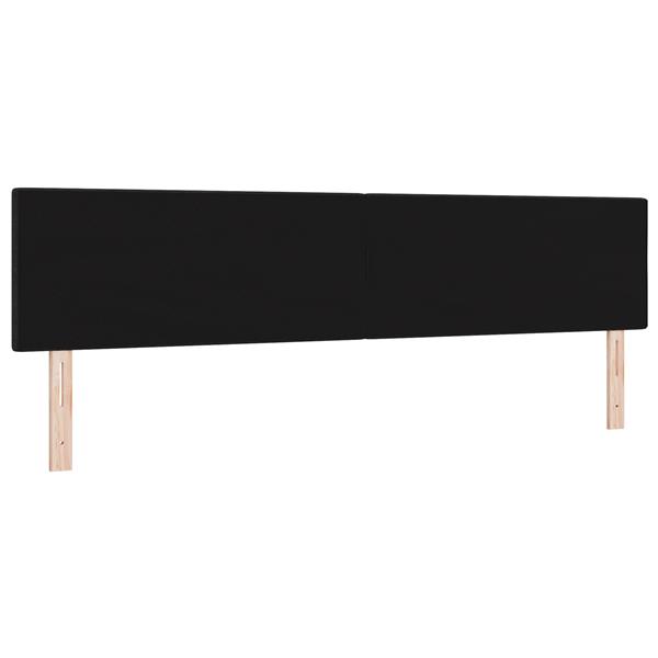 Grote foto vidaxl hoofdbord met knopen 200 cm stof zwart antiek en kunst stoelen en banken