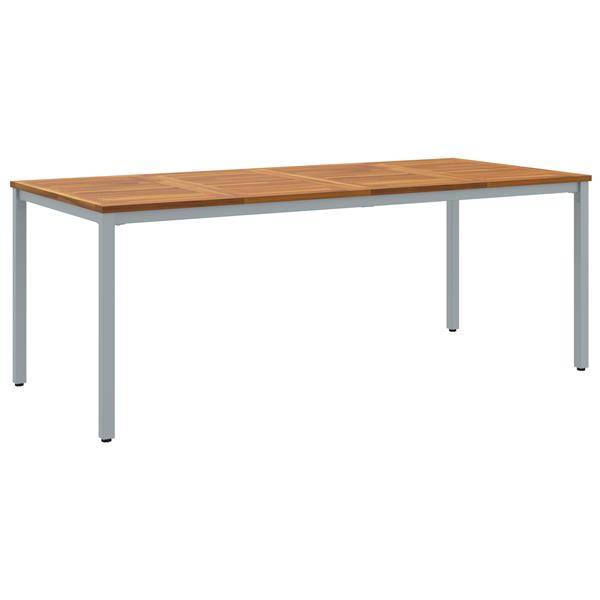 Grote foto vidaxl tuin tafel 200x90x75 cm van massief acaciahout en metaal tuin en terras tuinmeubelen