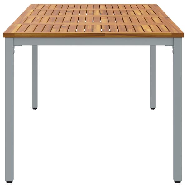Grote foto vidaxl tuin tafel 200x90x75 cm van massief acaciahout en metaal tuin en terras tuinmeubelen