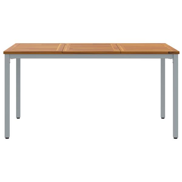 Grote foto vidaxl tuintafel 150x90x75 cm van massief acacia hout en metaal tuin en terras tuinmeubelen
