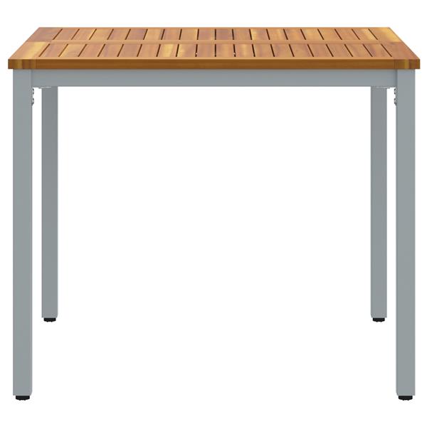 Grote foto vidaxl tuin tafel 90x90x75 cm van massief acacia hout en metaal tuin en terras tuinmeubelen