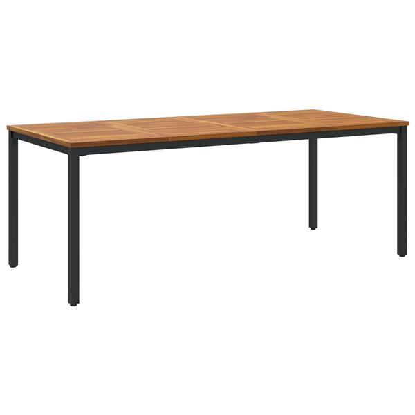 Grote foto vidaxl tuin tafel 200x90x75 cm van massief acaciahout en metaal tuin en terras tuinmeubelen