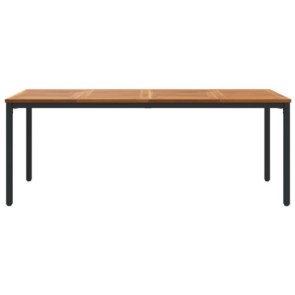 Grote foto vidaxl tuin tafel 200x90x75 cm van massief acaciahout en metaal tuin en terras tuinmeubelen
