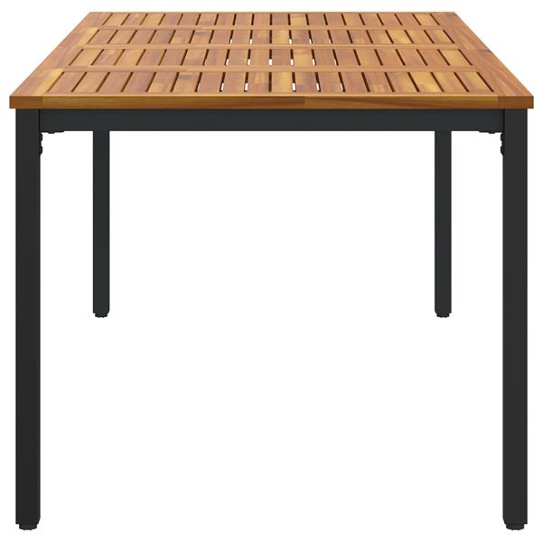 Grote foto vidaxl tuin tafel 200x90x75 cm van massief acaciahout en metaal tuin en terras tuinmeubelen