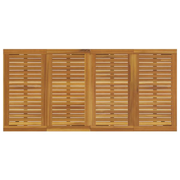 Grote foto vidaxl tuin tafel 200x90x75 cm van massief acaciahout en metaal tuin en terras tuinmeubelen