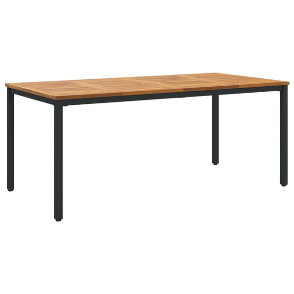 Grote foto vidaxl tuin tafel 180x90x75 cm van massief acacia hout en metaal tuin en terras tuinmeubelen