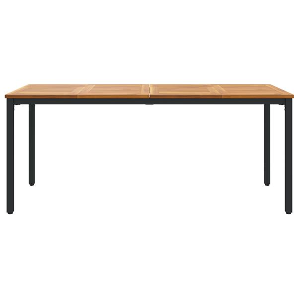 Grote foto vidaxl tuin tafel 180x90x75 cm van massief acacia hout en metaal tuin en terras tuinmeubelen