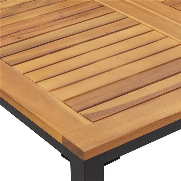 Grote foto vidaxl tuin tafel 180x90x75 cm van massief acacia hout en metaal tuin en terras tuinmeubelen
