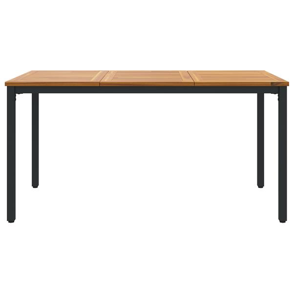 Grote foto vidaxl tuin tafel 150x90x75 cm van massief acaciahout en metaal tuin en terras tuinmeubelen