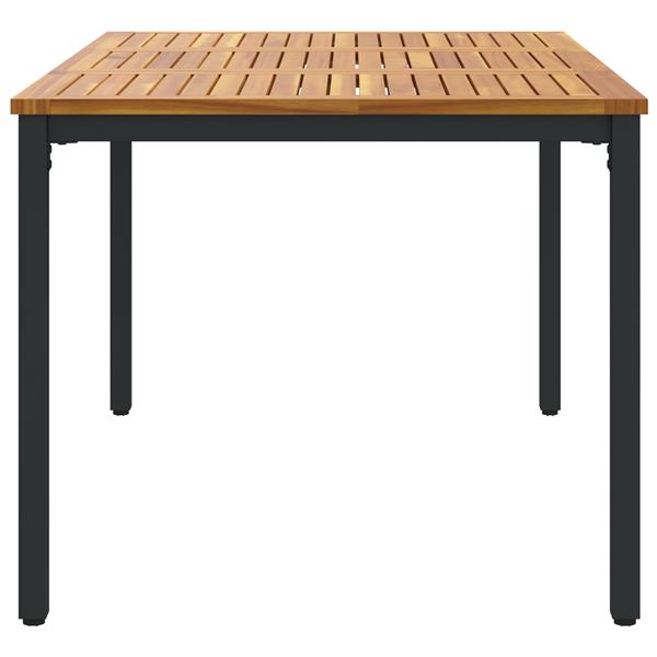 Grote foto vidaxl tuin tafel 150x90x75 cm van massief acaciahout en metaal tuin en terras tuinmeubelen