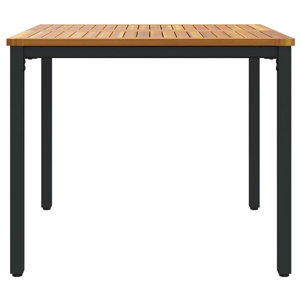 Grote foto vidaxl tuin tafel 90x90x75 cm van massief acaciahout en metaal tuin en terras tuinmeubelen