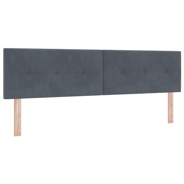 Grote foto vidaxl hoofdbord met knopen 180 cm fluweel donkergrijs antiek en kunst stoelen en banken