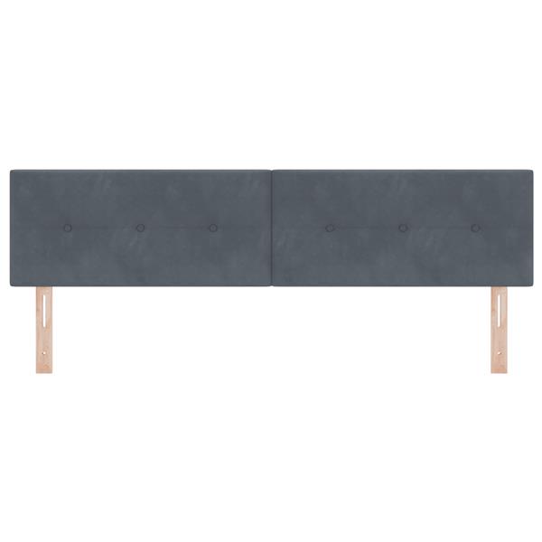 Grote foto vidaxl hoofdbord met knopen 180 cm fluweel donkergrijs antiek en kunst stoelen en banken