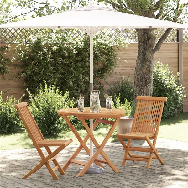 Grote foto vidaxl 3 delige opvouwbare tuin bistro set massief hout acacia tuin en terras tuinmeubelen