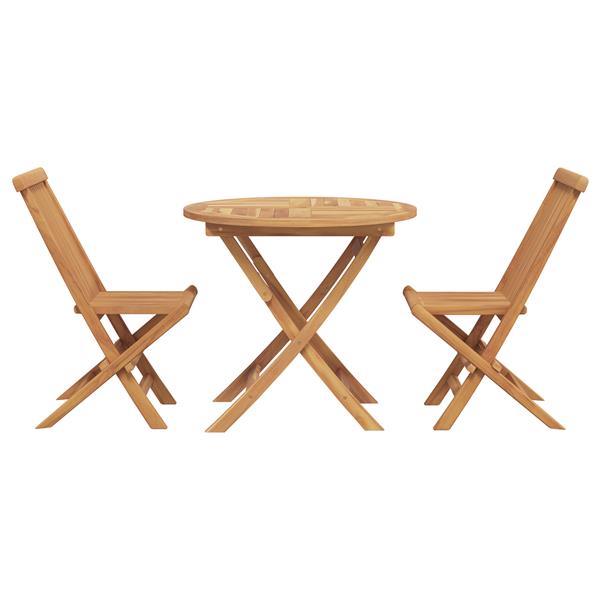 Grote foto vidaxl 3 delige opvouwbare tuin bistro set massief hout acacia tuin en terras tuinmeubelen