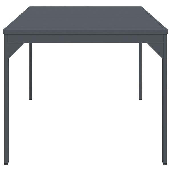 Grote foto vidaxl tafels 2 st uittrekbaar 210x90x73 cm aluminium donkergrijs tuin en terras tuinmeubelen