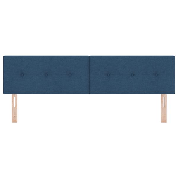 Grote foto vidaxl hoofdbord met knopen 180 cm stof blauw antiek en kunst stoelen en banken