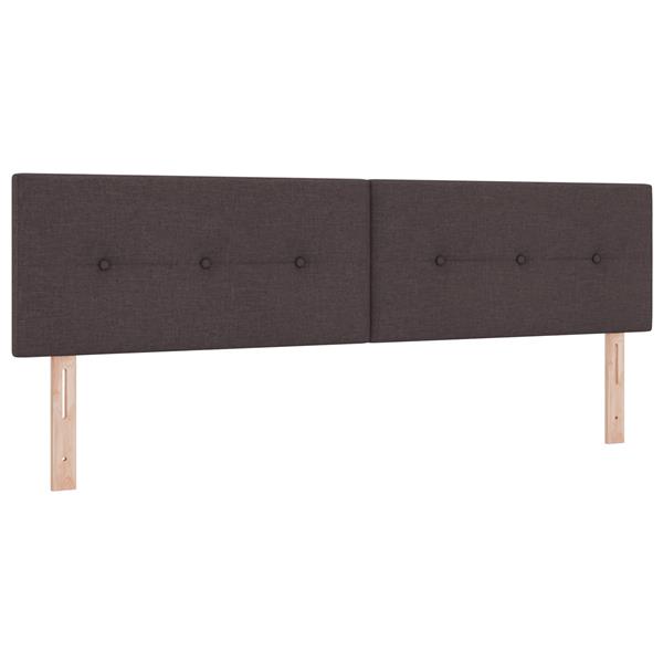 Grote foto vidaxl hoofdbord met knopen 180 cm stof donkerbruin antiek en kunst stoelen en banken