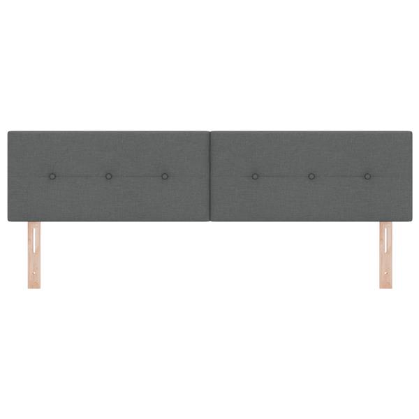 Grote foto vidaxl hoofdbord met knopen 180 cm stof donkergrijs antiek en kunst stoelen en banken
