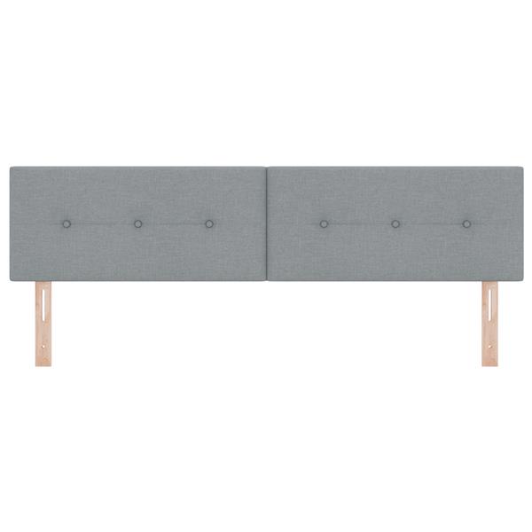 Grote foto vidaxl hoofdbord met knopen 180 cm stof lichtgrijs antiek en kunst stoelen en banken